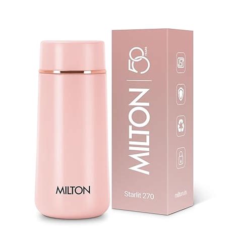 Milton Starlit 270 Thermosteel Compact ISI Certified Water Bottle ...