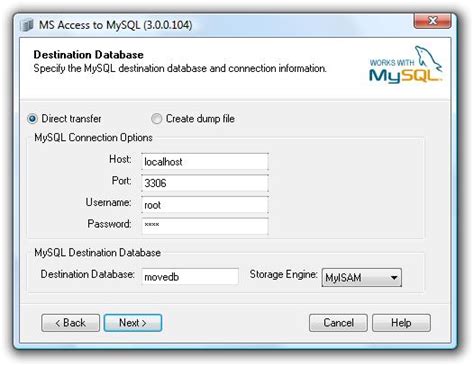 Image result for Transfer Access Database to MySQL