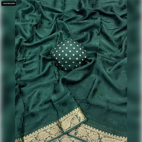 Chinon Chiffon Zari Weaving Saree for Women | TRENDBUY – TREND BUY