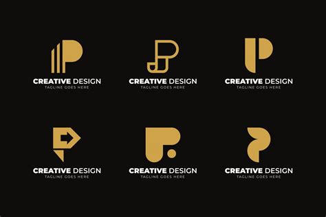 时尚创意字母P标志logo素材下载