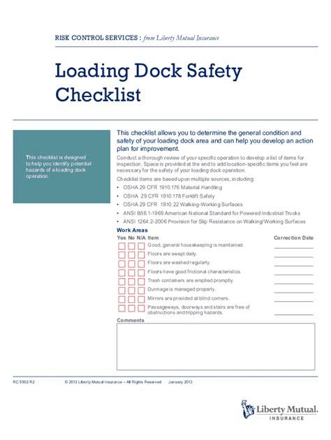 Loading Dock Inspection Plan - Fill Online, Printable, Fillable, Blank ...