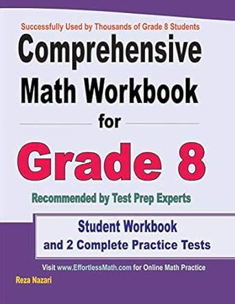 Comprehensive Math Workbook for Grade 8: Student Workbook and 2 ...