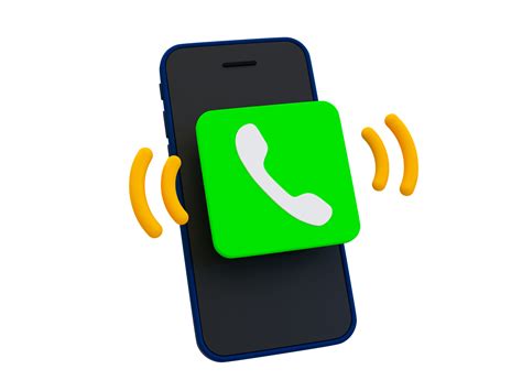 3d minimal phone ringing icon. incoming call notification. call center ...