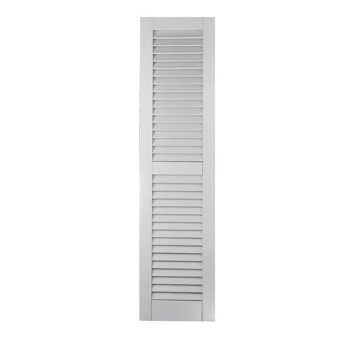 Southern Shutter Design Line Fixed Louver 2-Pack 15-in W x 48-in H ...