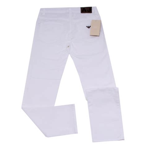 jeans bimbo ARMANI JUNIOR bianco pantalone jeans white kid