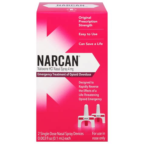 NARCAN Nasal Spray 4 mg, Emergency Treatment of Opioid Overdose, 2 ...