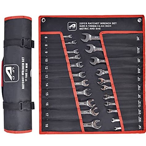 Buy A043 22-Piece Ratcheting Wrench Set with Mirror Finish,SAE and ...