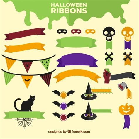 Rubans Halloween | Vecteur Premium