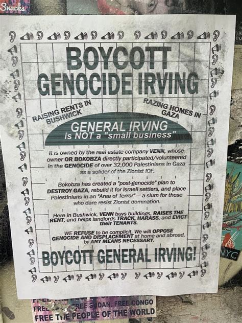 boycott general irving : r/Bushwick