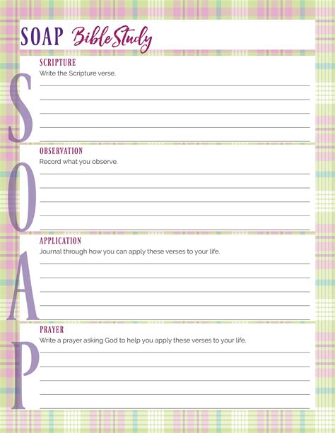 Free printable soap bible study method steps - antiisse