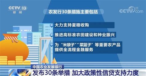 中国农业发展银行发布30条举措 加大政策性信贷支持力度-西部之声