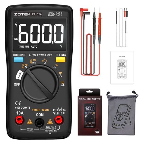 ZOTEK ZT-102A Smart Multimeter - LCD Display, 6000 India | Ubuy
