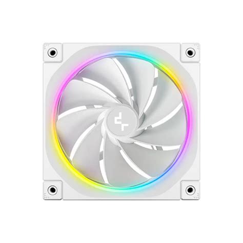 DeepCool FL12R WH 3in1 ARGB Reverse Blade 120mm PWM Case Fan Pack - Wh ...