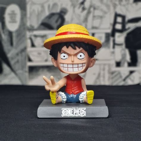 One Piece Anime Monkey D. Luffy Model 2 Bobblehead With Mobile Holder