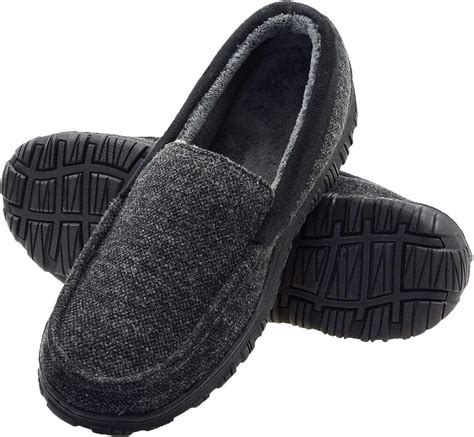 Buy Vonair Mens Moccasin Slippers With Cozy Memory Foam Warm House Slip ...