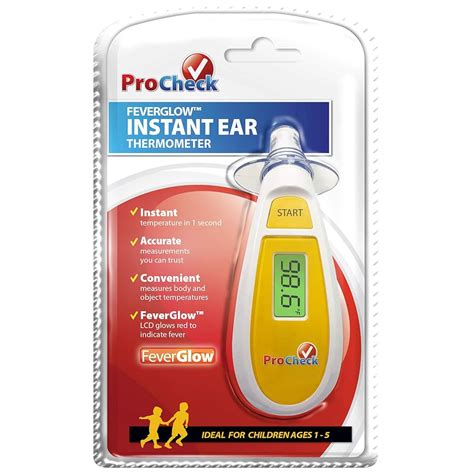ProCheck Instant Ear Thermometer, Glowing Fever Indicator India | Ubuy