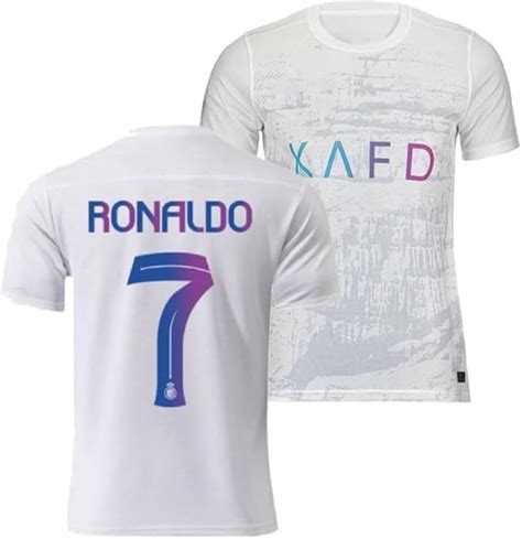 Cristiano Ronaldo 7 AL_NASSAR Away White Football Team Jersey 2023/2024 ...