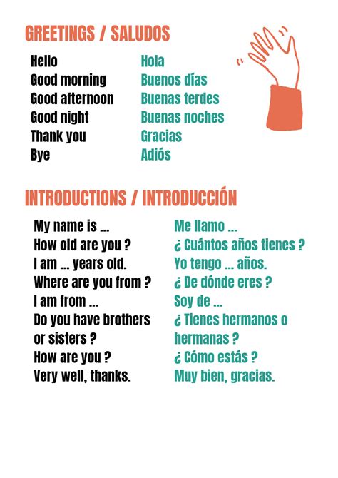Greetings introductions in spanish – Artofit