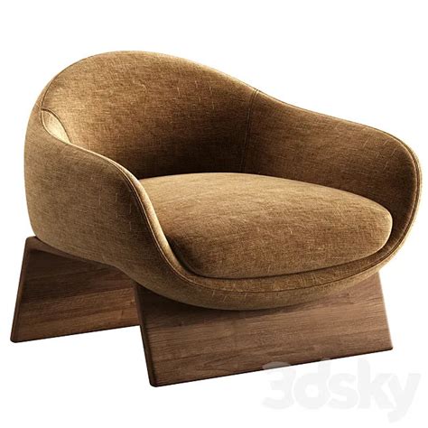 BOOLEAN armchair By Bonaldo 3ds Max – 3DSky Model Free