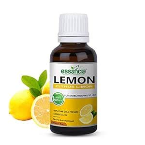 Lemon Essential Oil by Essancia, 100% Pure, 100ml for Skin, Hair & Home ...