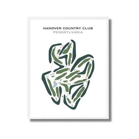 Hanover Country Club, PA | Golf Course Map, Golf Map, Golfer Gift for ...