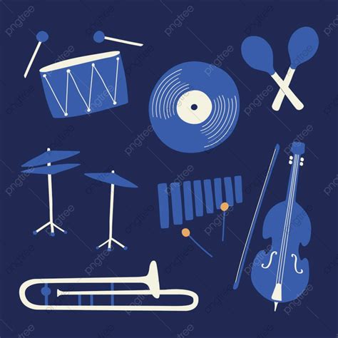 Jazz Musical Instruments Vector Art PNG, Jazz Music Instruments Sticker ...