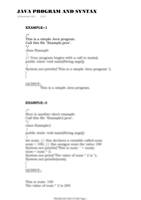 Image result for Java Program Structure