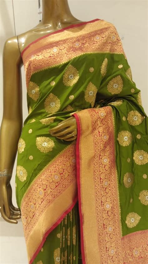 1659857 Chhabra 555 Green Banarasi Silk Traditional Saree Embellished ...