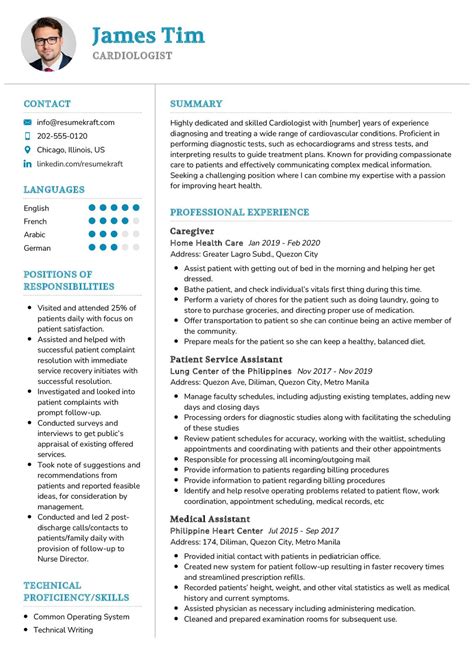 Cardiologist Resume Sample in 2026 - ResumeKraft