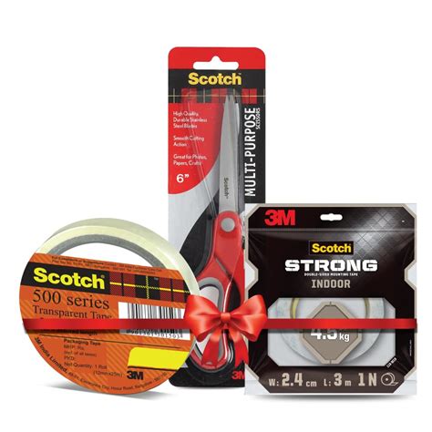 3M Scotch Combo Pack – Transparent Packing Tape (24mm, 3-Inch Core ...
