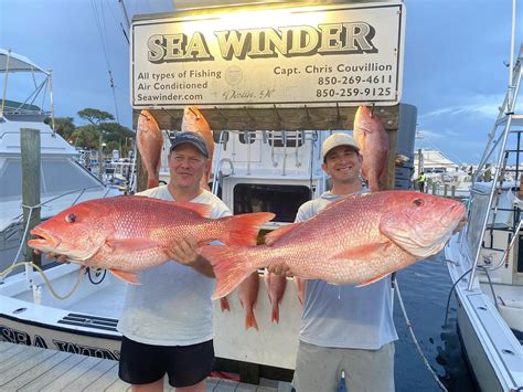 Red Snapper Fishing in Destin, Florida - Charter Boat Sea Winder
