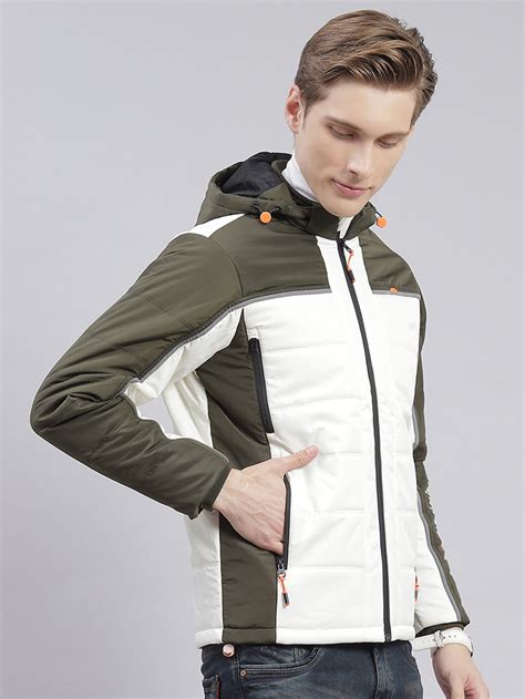 Buy Men Olive Solid Hooded Full Sleeve Jackets Online in India - Monte ...