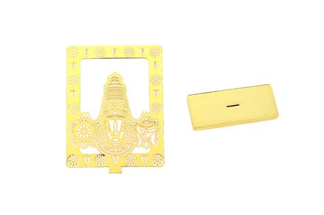 Tirupati Desk/Car Dashboard Décor crafted in brass with golden finish ...
