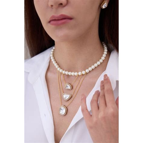 Buy Joules By Radhika Zelina Pearl Stone Studded Necklace Online