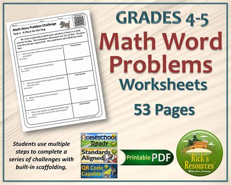 Multi-step Word Problems Math Worksheets Grade 4 - Grade 5 - Etsy