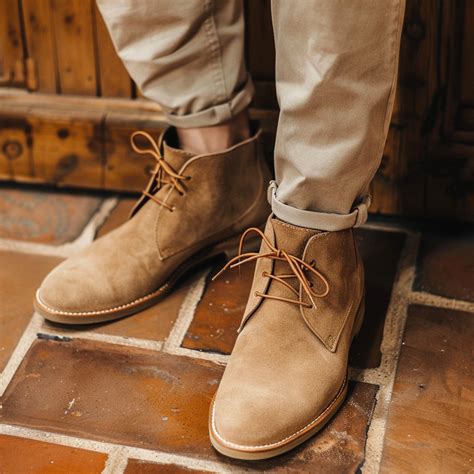 Height Increasing Tan Suede Leather Sahara Step Chukka Desert Boots wi ...