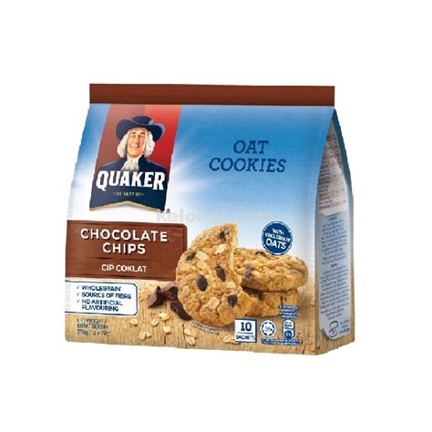 QUAKER OAT COOKIES CHOCOLATE CHIPS SNACK 270G - Kelokal.com