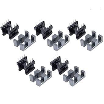 LOTOAK 5Sets EE25 4Pin 8P 10P Transformer Bobbin PC40 Ferrite Core ...