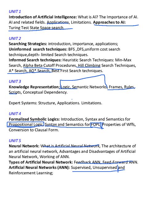 AI Syllabus - Summary Vikram University - UNIT 1 Introduction of ...