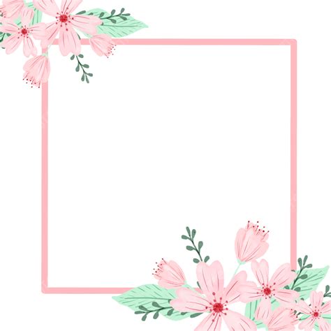 Decorative Flowers Frame PNG Transparent, Flower Wedding Frame With ...