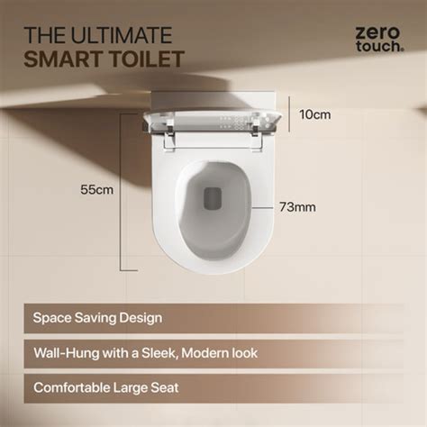 Zerotouch ZT Hygiene Rimless Wall Mount|Tankless Fully Automatic Smart ...
