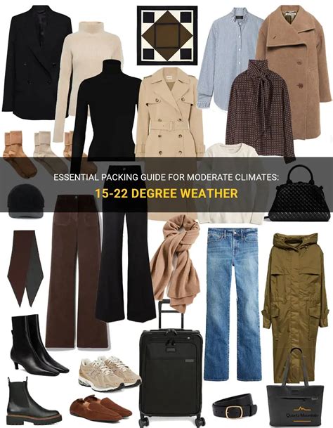 Essential Packing Guide For Moderate Climates: 15-22 Degree Weather ...