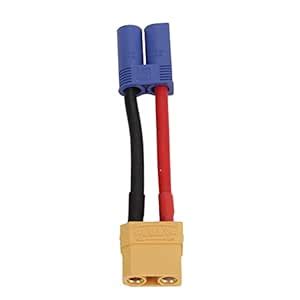 RC Car Connector Cable, XT90 to EC5 Cable Safe Flexible 12AWG Wire ...