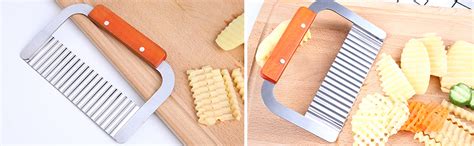 charuvrat Crinkle Cutter | Stainless Steel Hardwood Handle Wavy Slicer ...