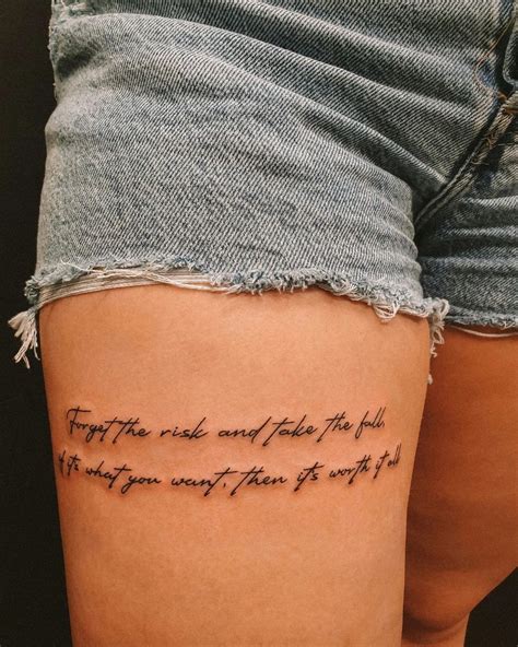 Thigh Tattoos For Females Quotes