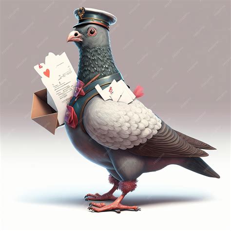 Premium Photo | An illustration of a sleepy carrier pigeon a cartoon image