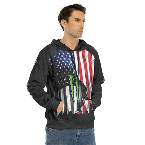 Monster Energy Hoodie, Us Flag Zip Hoodie, Monster Energy Shirt ...