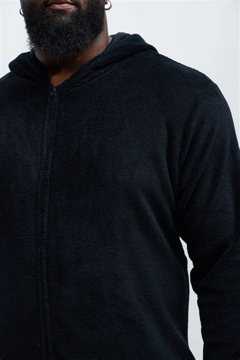 Cozy Winter Holiday PJ Onesie - Black | Fashion Nova