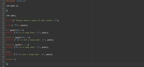 Write a C Program to Check Leap Year Using Conditional Operator 的图像结果