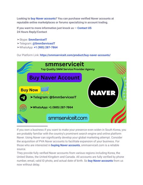 PPT - Top 5 Trustable Marketplace to Buy Naver Accounts PowerPoint ...
